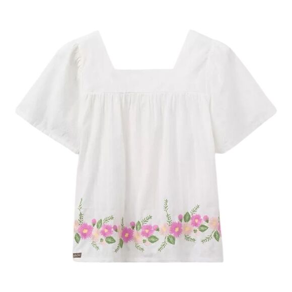 Matilda Jane Enchanted Garden Best-Dressed Embroidered Blouse White Small EUC - Picture 3 of 11